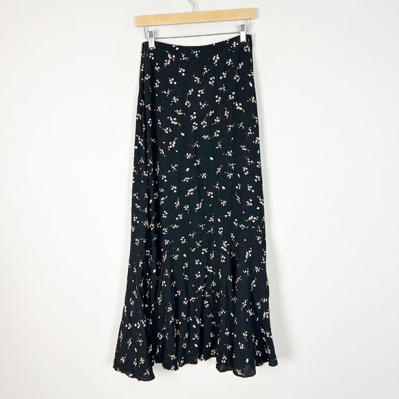 NEW Free People Ruby’s Forever Maxi Skirt Black Floral Boho Size 2 Women's - Picture 4 of 5